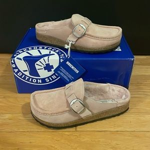Birkenstock Buckley Shearling Soft Pink Women’s size 38. Size 7-7.5